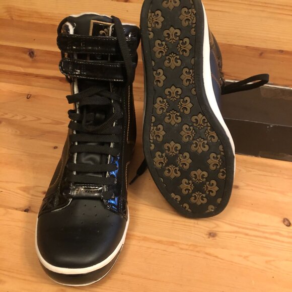 House of Dereon Patent Leather High Top Sneakers Shooties-SO LUXE! - Picture 13 of 16